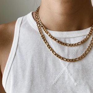 Gold plated chain necklace